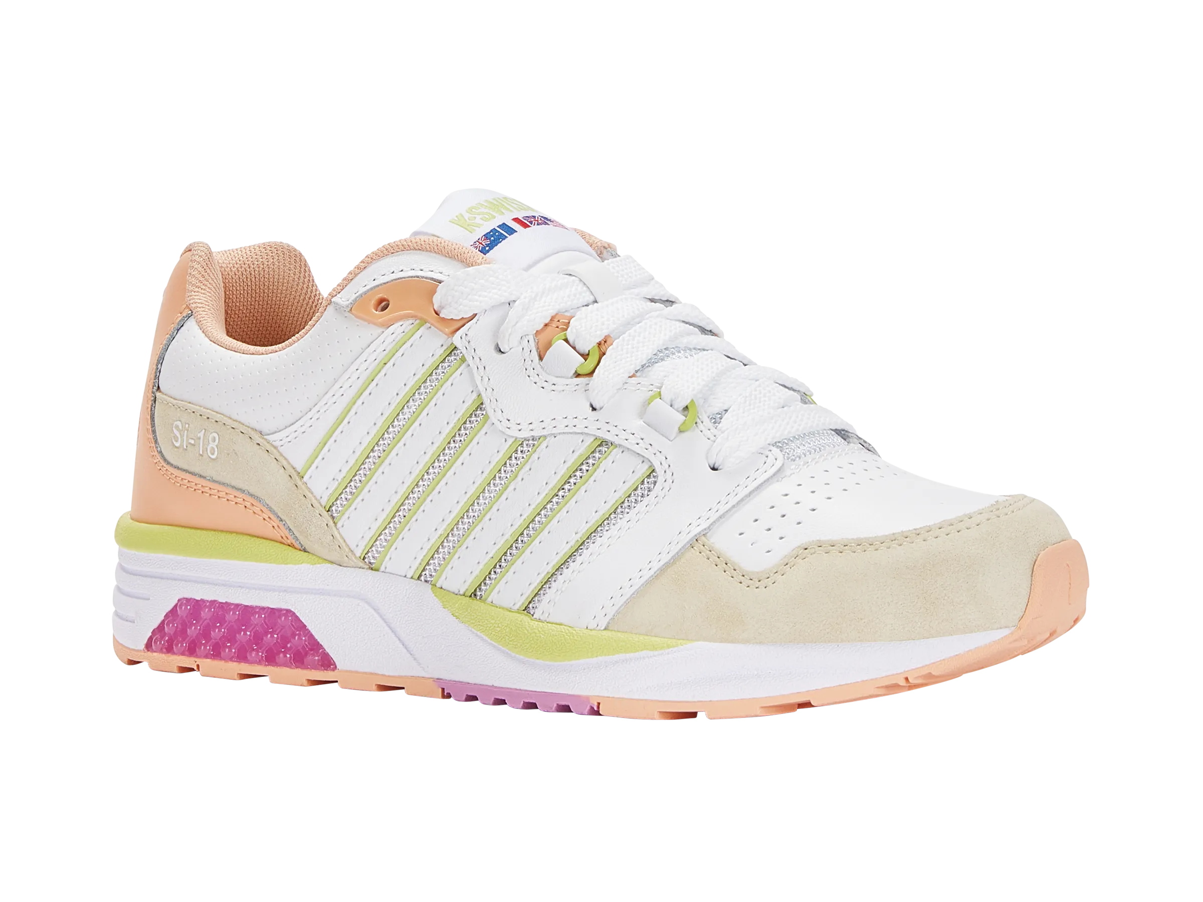 97920-185-M | SI-18 RANNELL | WHITE/ALMOST APRICOT/DAQUIRI GREEN