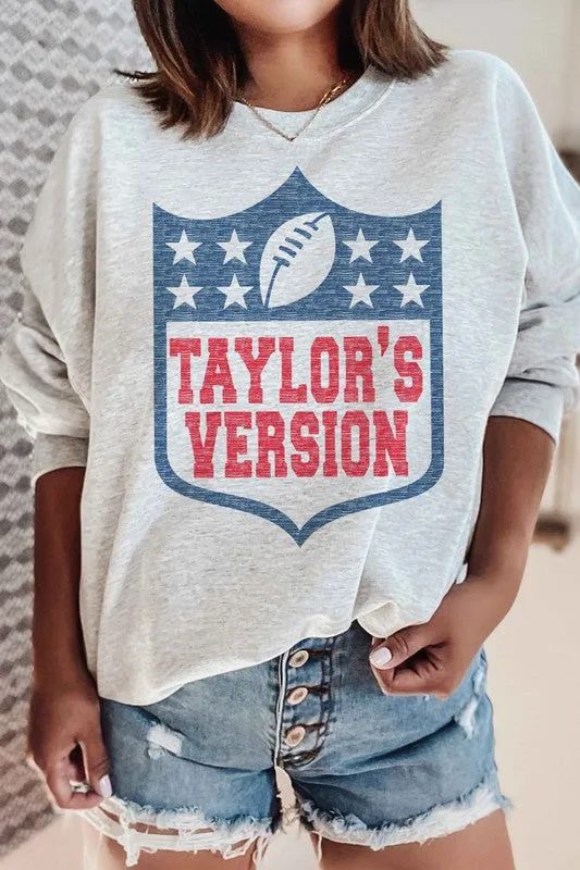 Alphia Taylors Version Football Graphic Sweatshirt
