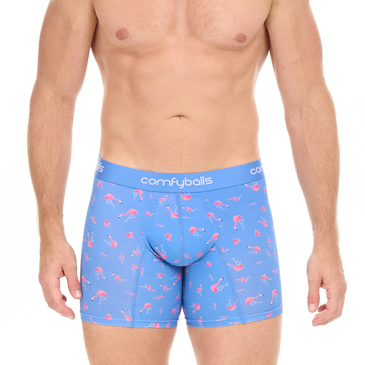 Black & Blue Flamingo Long Boxer Bundle