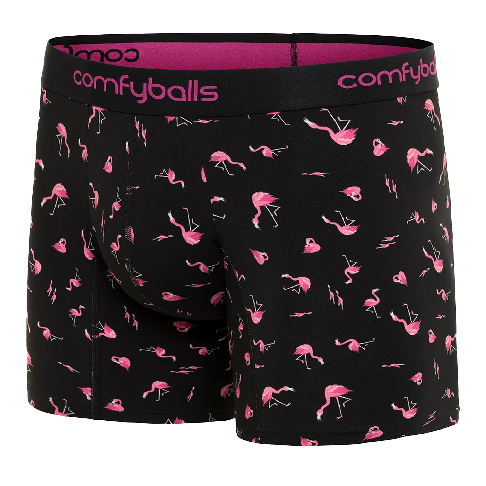 Black & Blue Flamingo Long Boxer Bundle