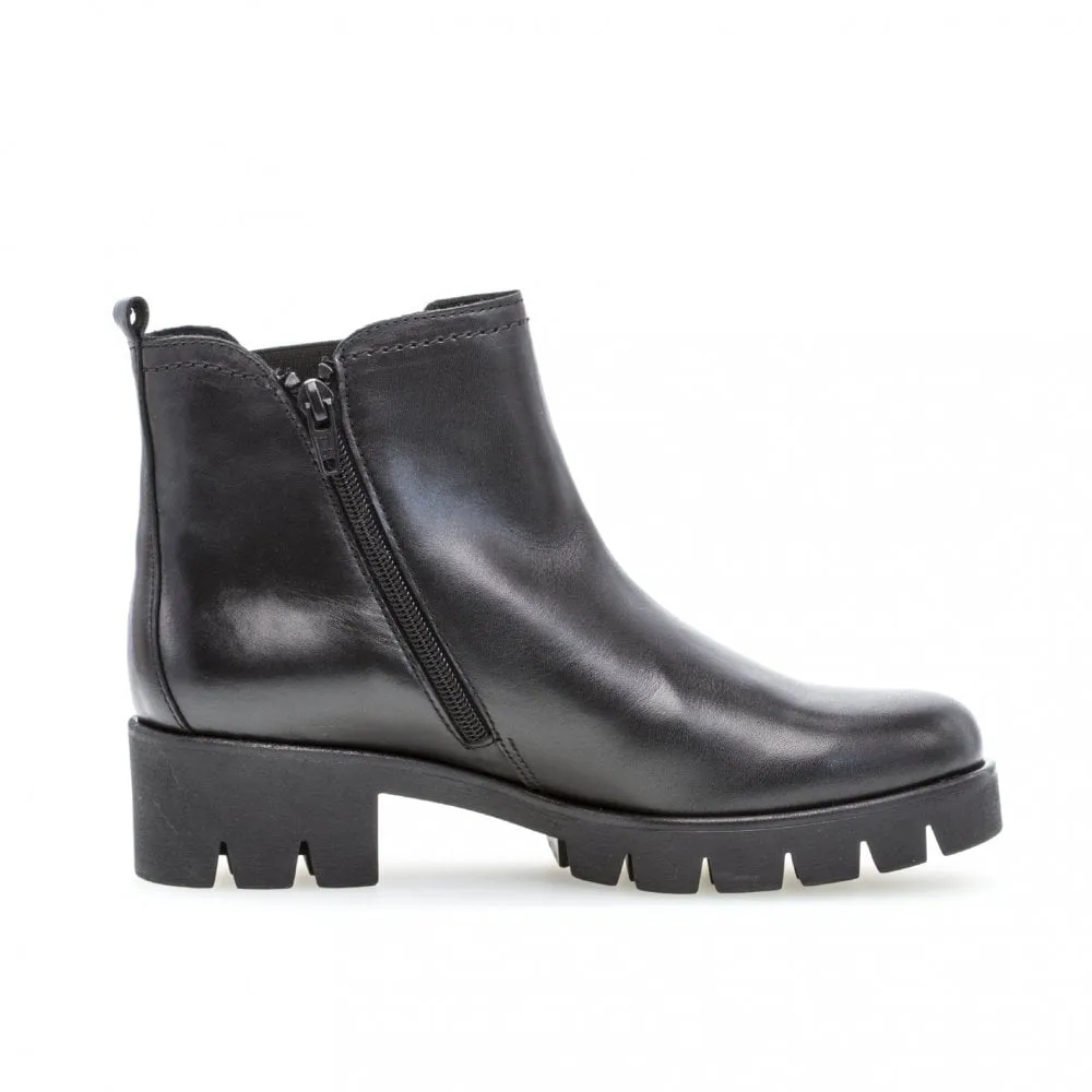 Bodo Black Smooth Leather Ankle Boots