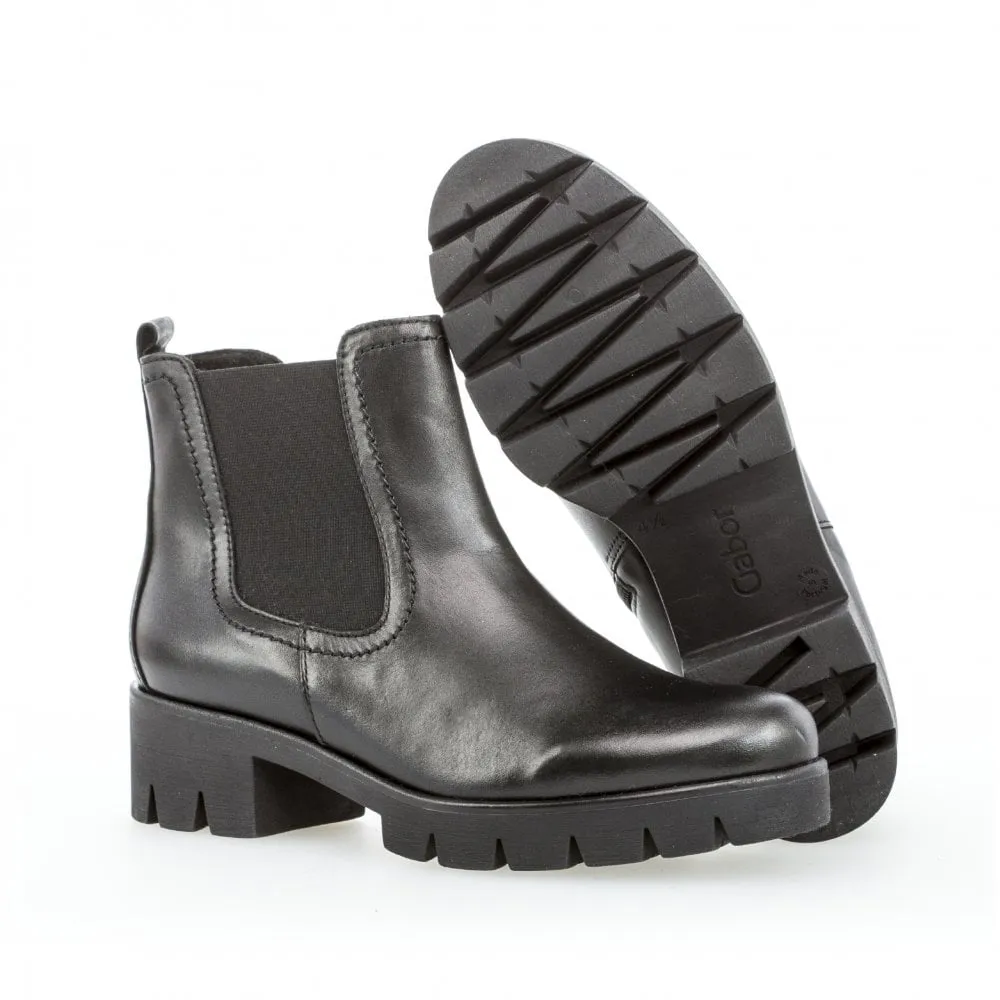 Bodo Black Smooth Leather Ankle Boots