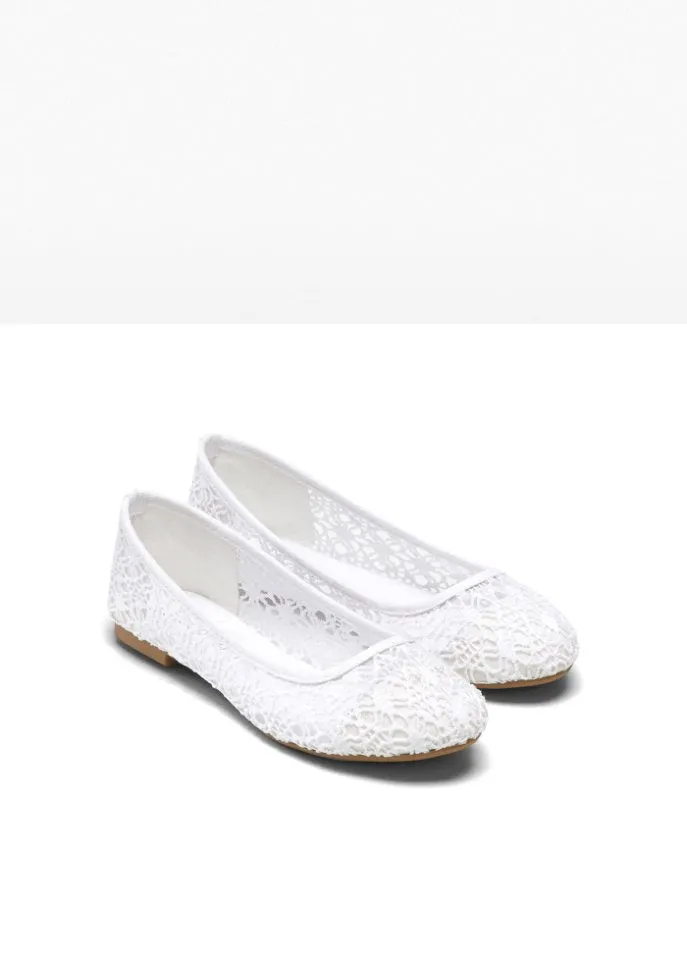 Bodyflirt ballet flats, white