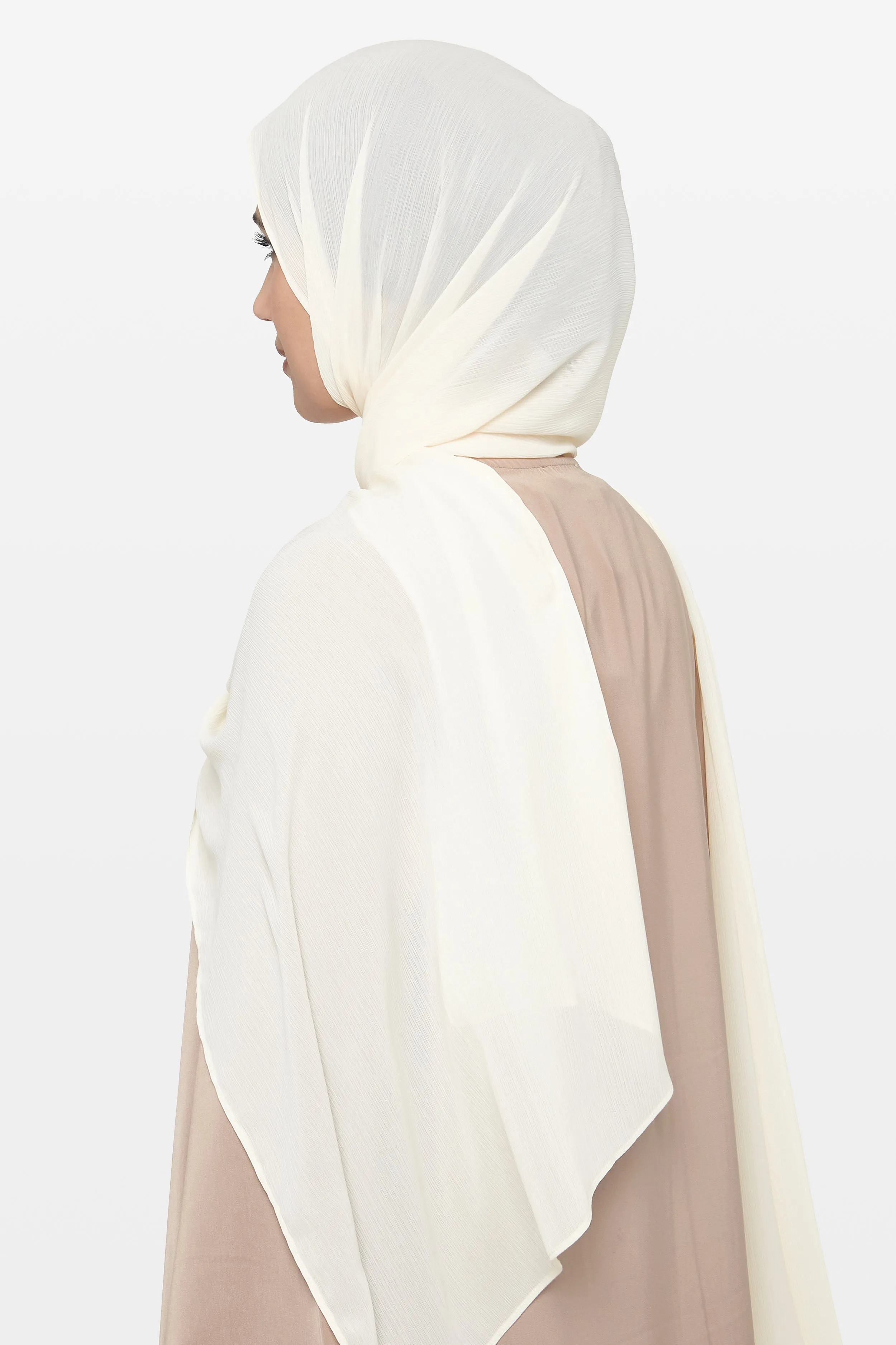 Buttercream Crinkle Soft Crepe Hijab