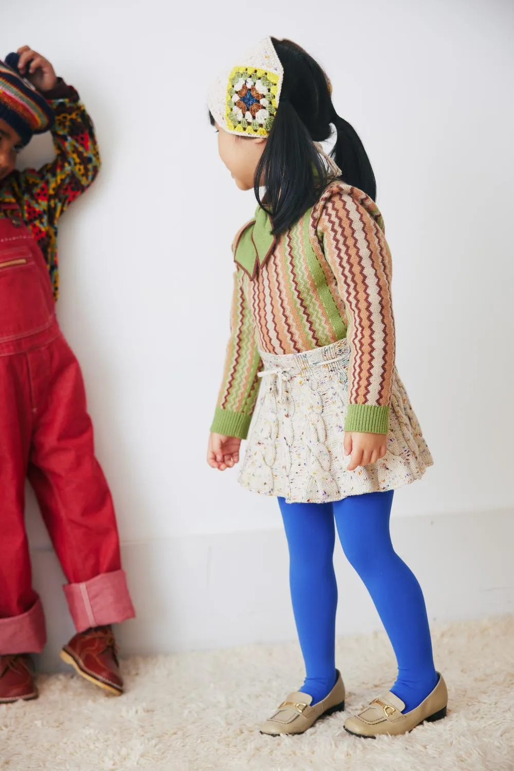 Cable Skating Skirt in Ink Confetti