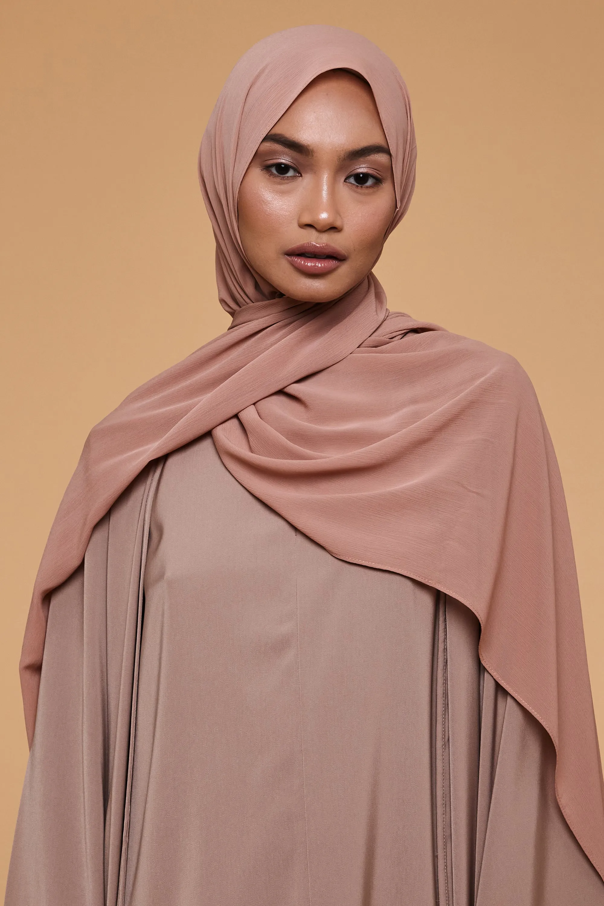 Cafe Au Lait Crinkle Soft Crepe Hijab