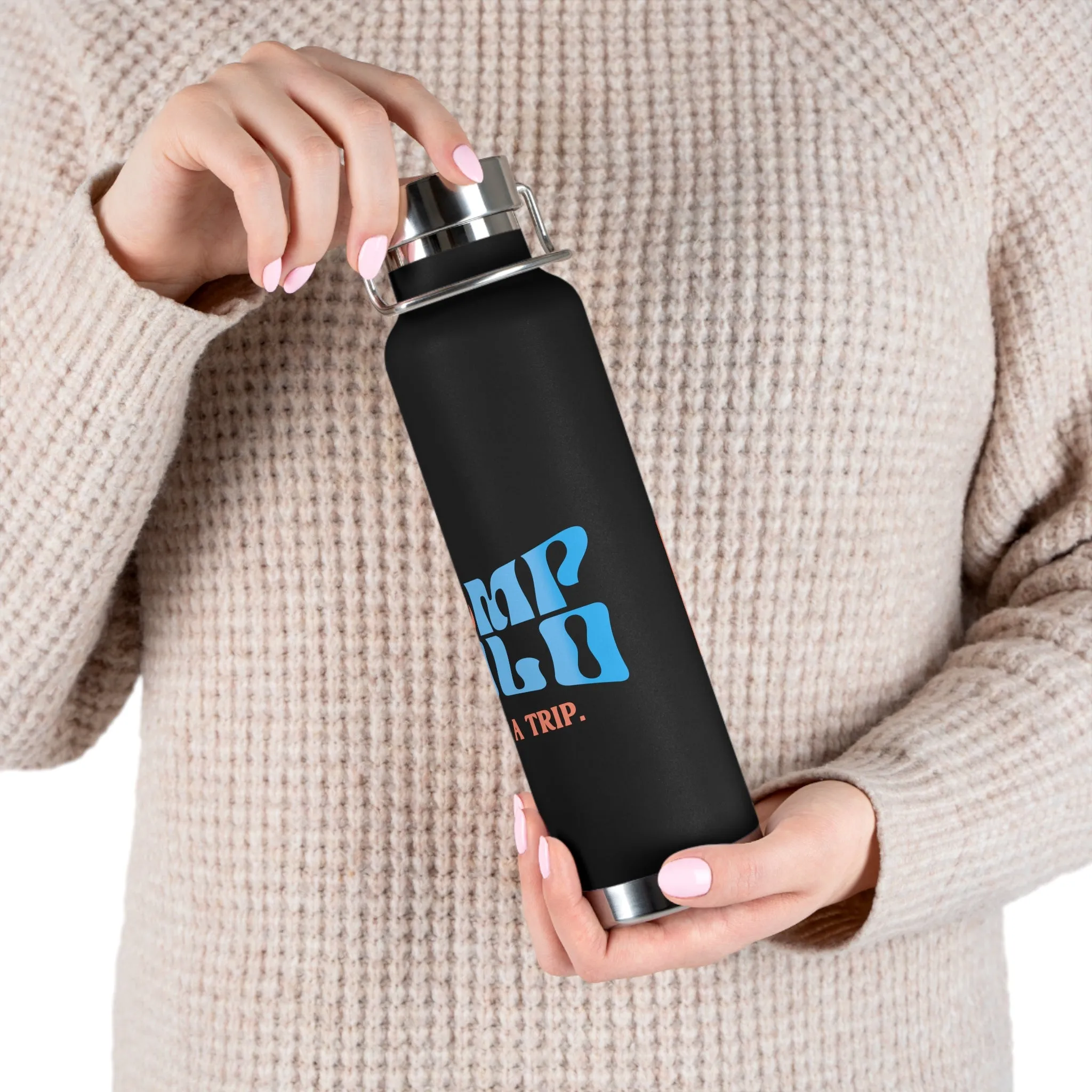 Camp Lolo Copper Vacuum Insulated Bottle, 22oz