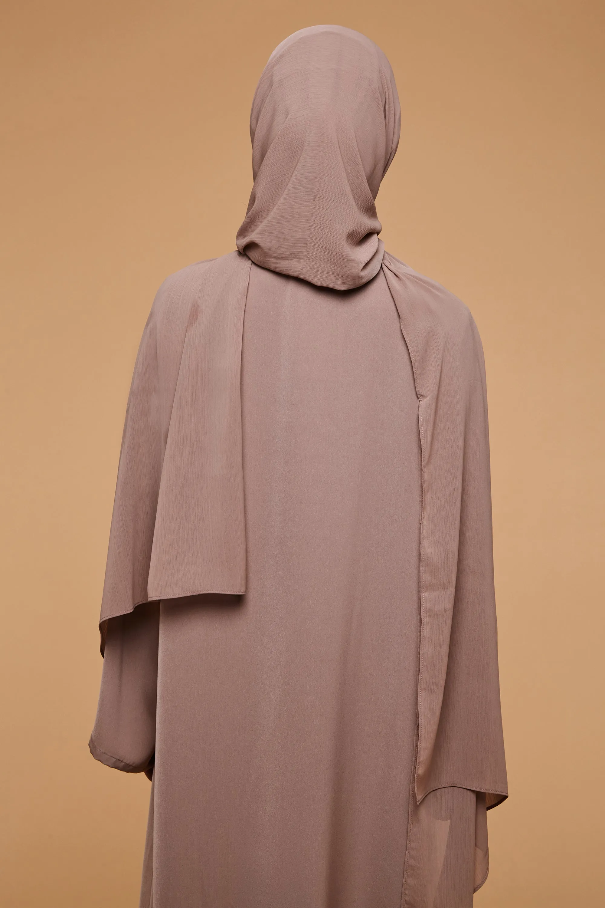 Caramel Brown Crinkle Soft Crepe Hijab
