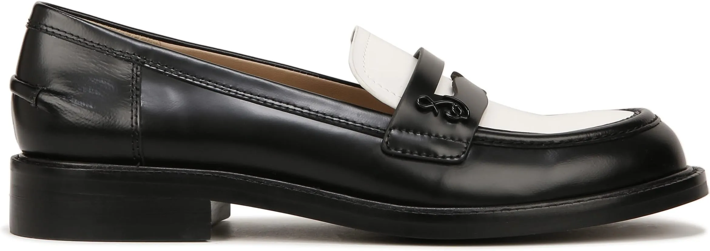 Colin Sam Edelman Loafers, Black/White
