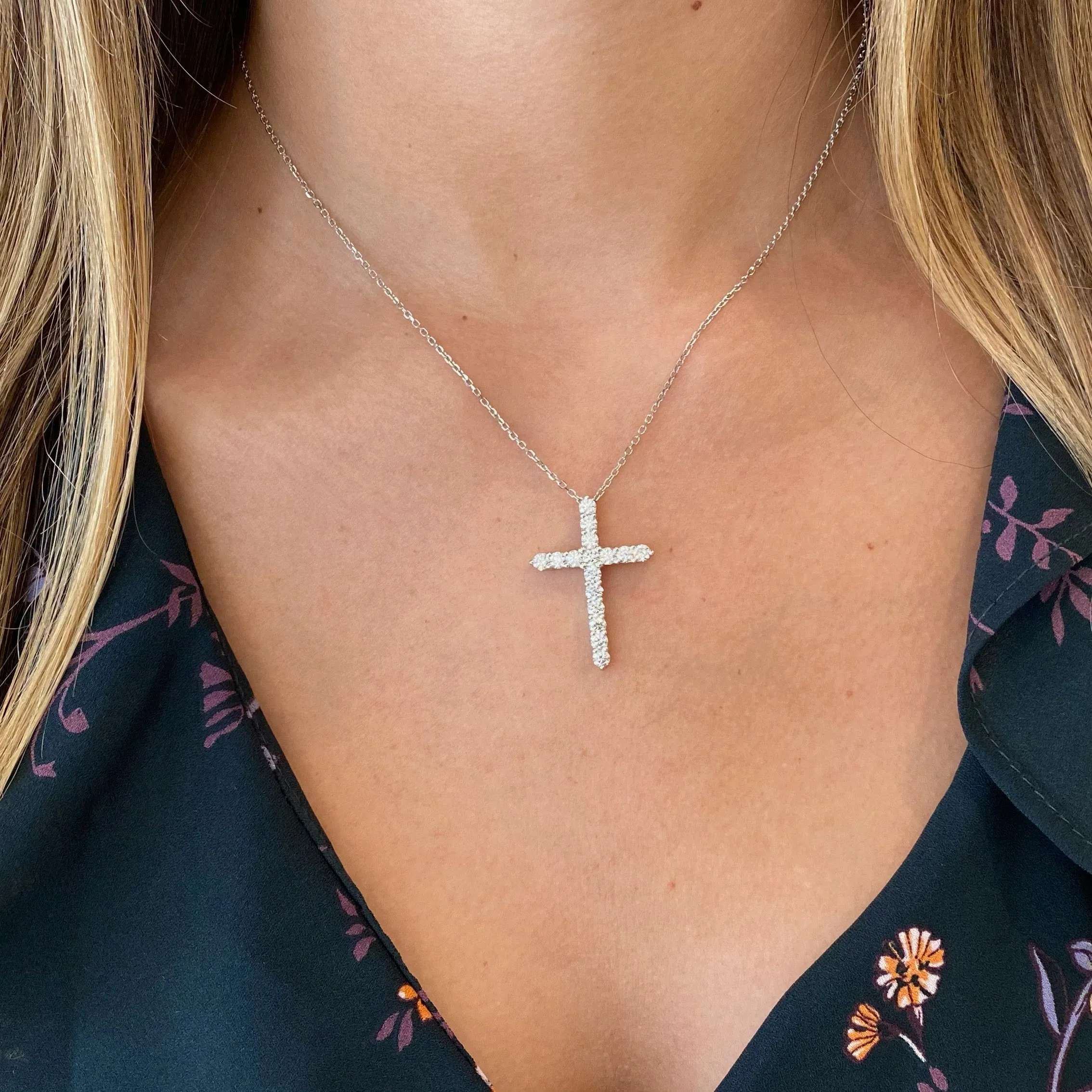 Diamond Large Cross Pendant