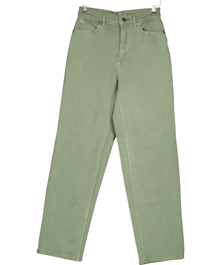 EVERLANE Green Straight Fit Way High Jeans W25