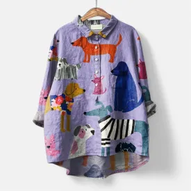 Frida | Artistic Print Trendy Blouse