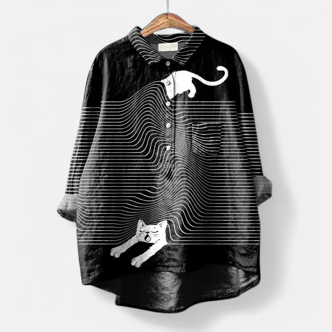 Frida | Artistic Print Trendy Blouse