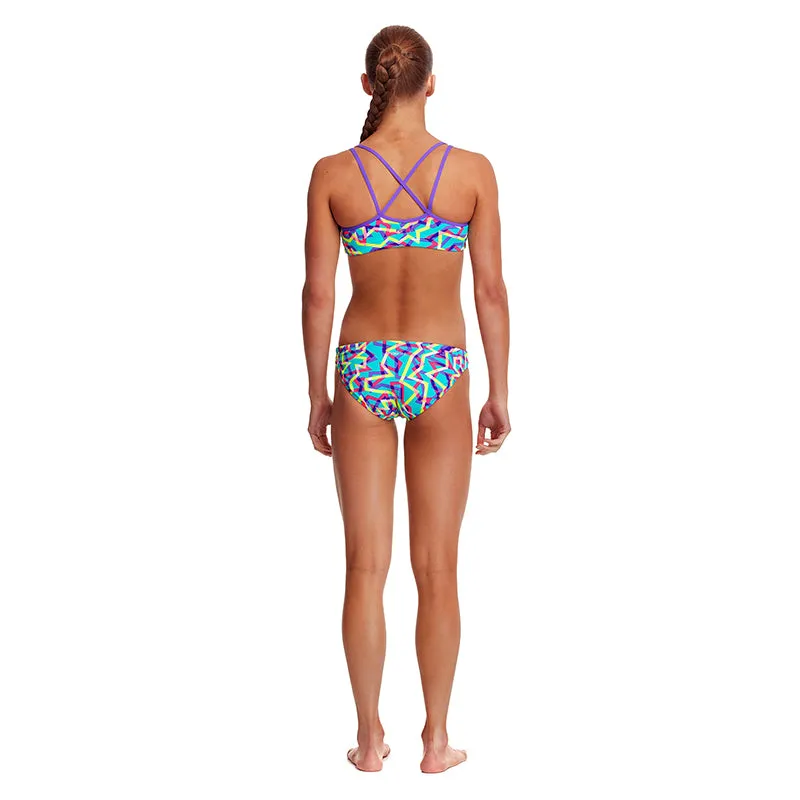 Funkita - Mint Strips - Girls Criss Cross Two Piece