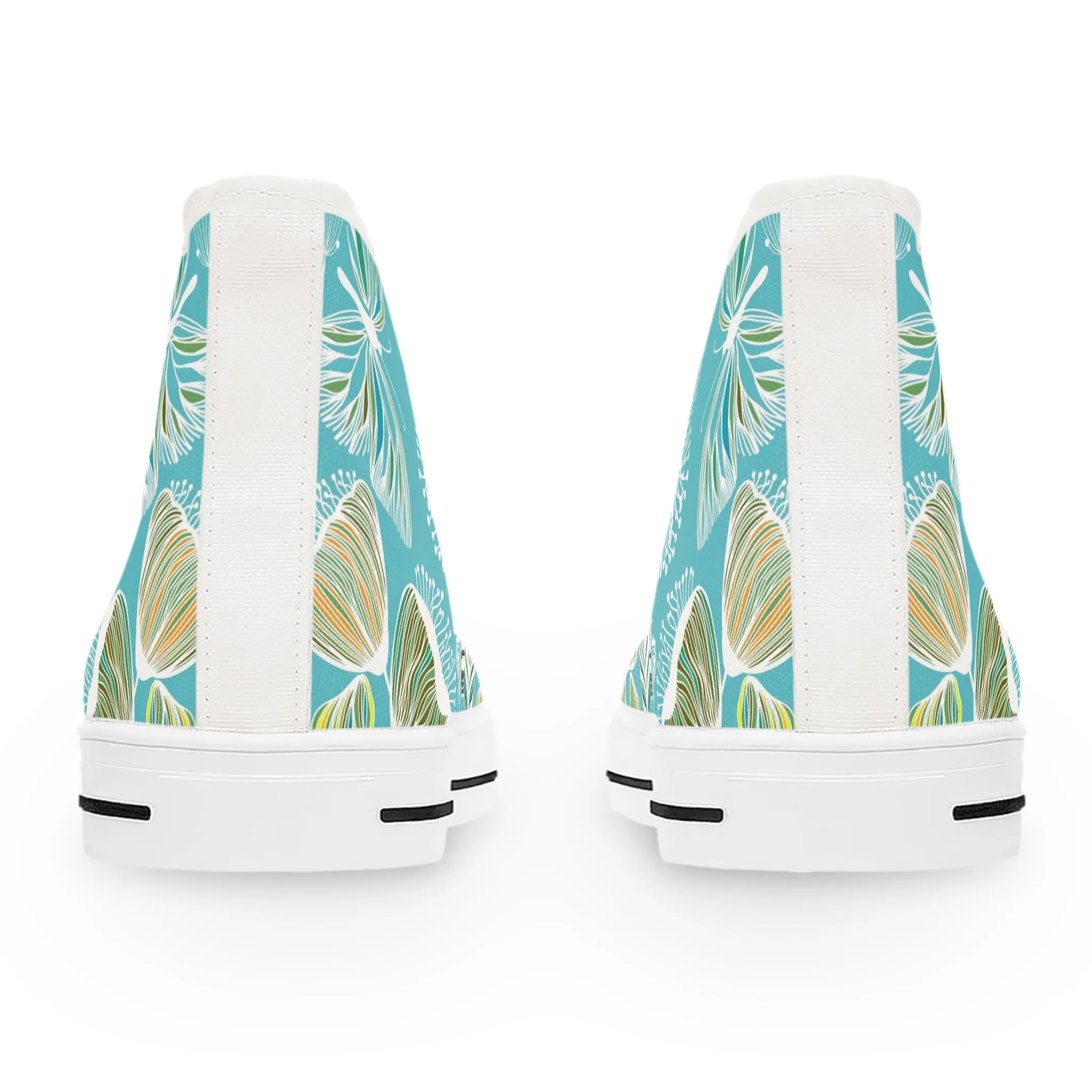 Hand Drawn Flowers Women's High Top Sneakers