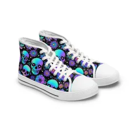 Holographic Skeletons Women's High Top Sneakers