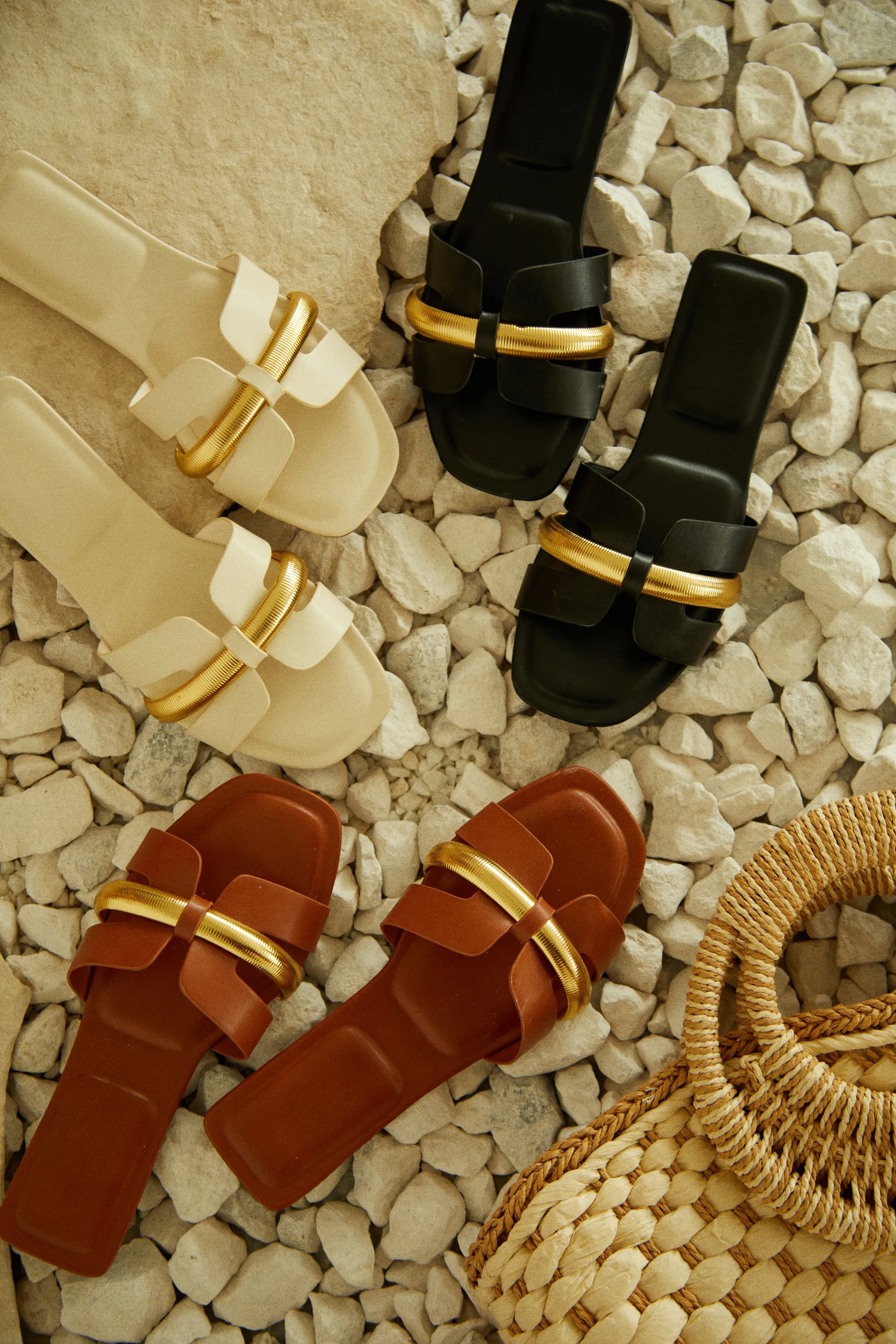Keila Slip On Sandals - Bone