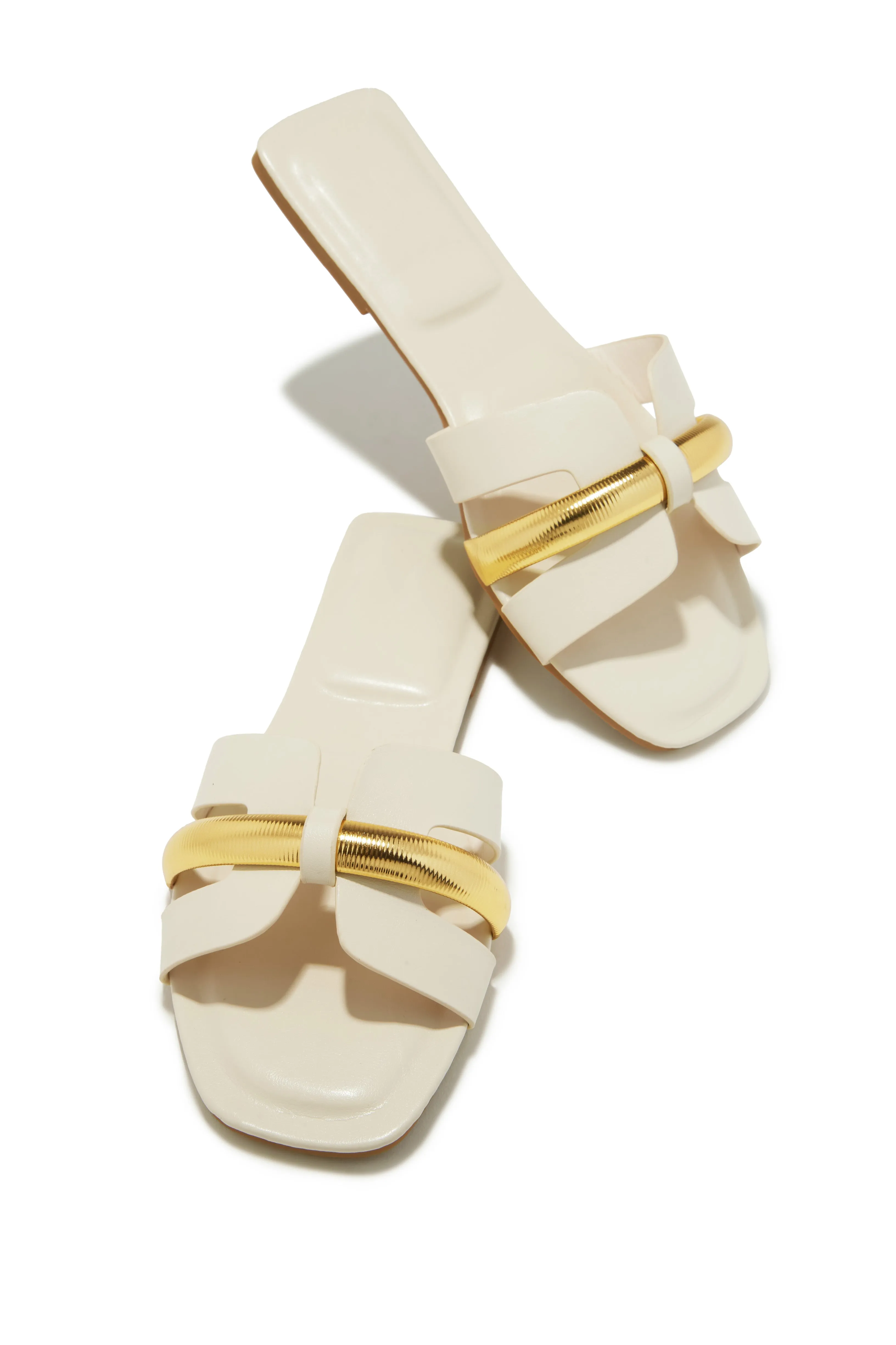 Keila Slip On Sandals - Bone