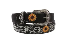 Kids #800 Black Western Cowboy Belt Leather - Removable Buckle