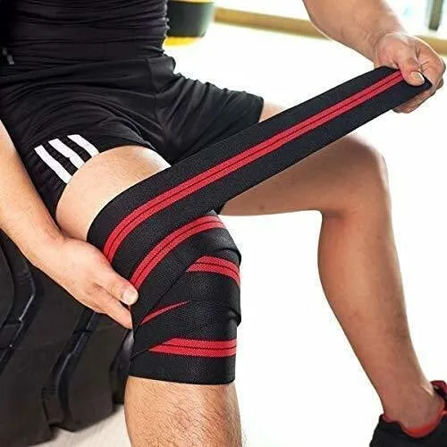 Knee Wraps and Wrist Support Band Combo