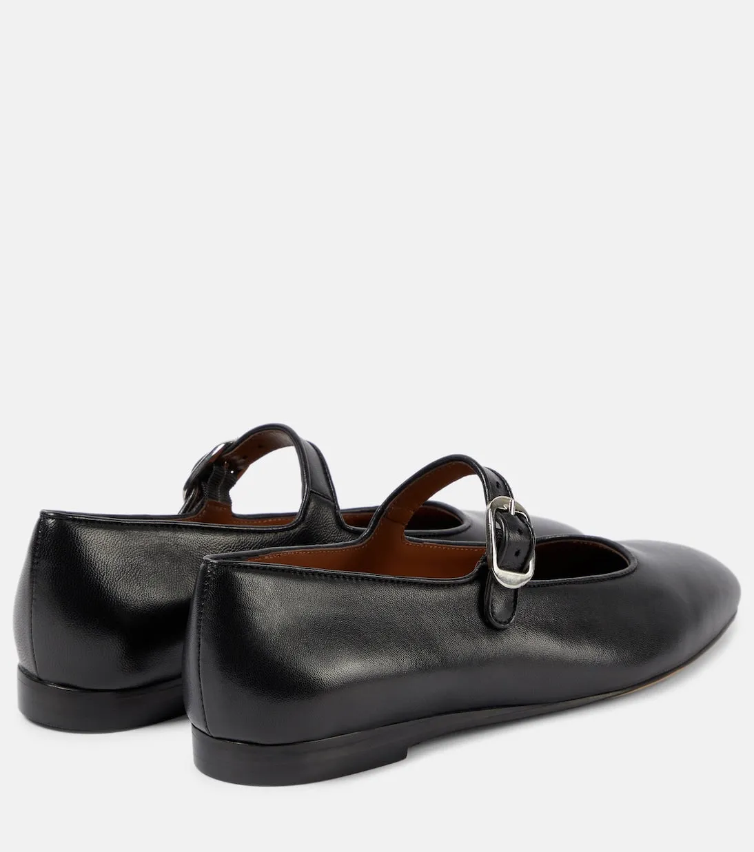 Le Monde Beryl leather ballerinas, black