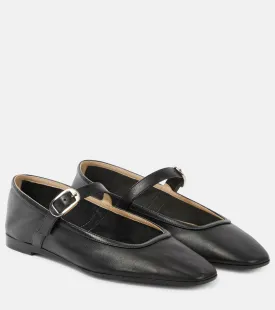 Le Monde Beryl Leather Mary Jane Ballet Shoes, Black
