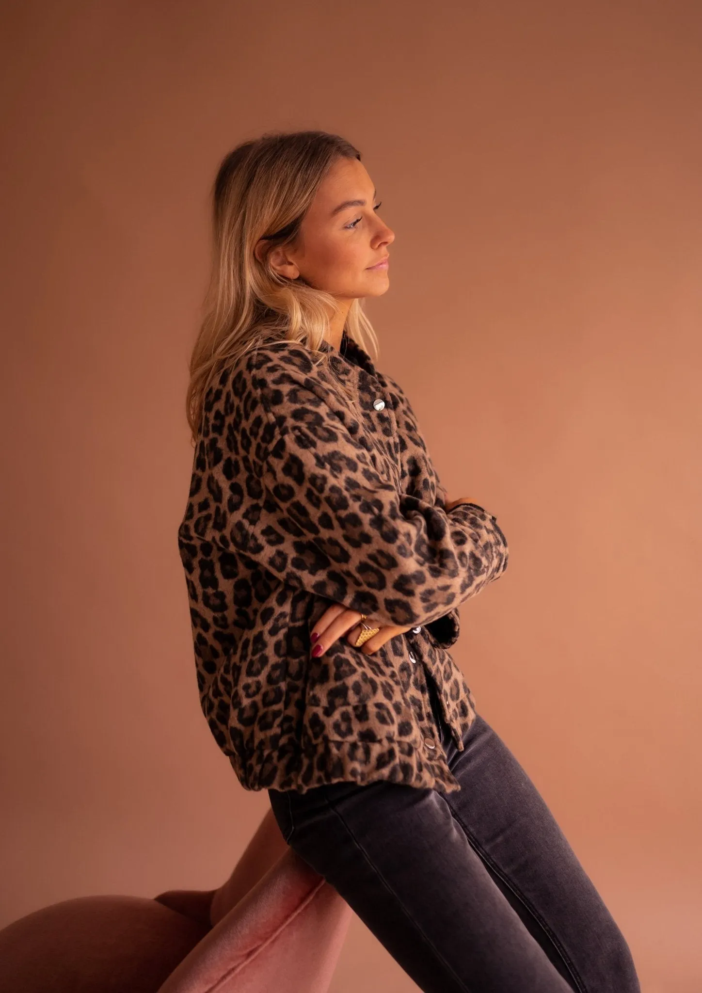 Lune | Trendy Jacket with Leopard Print