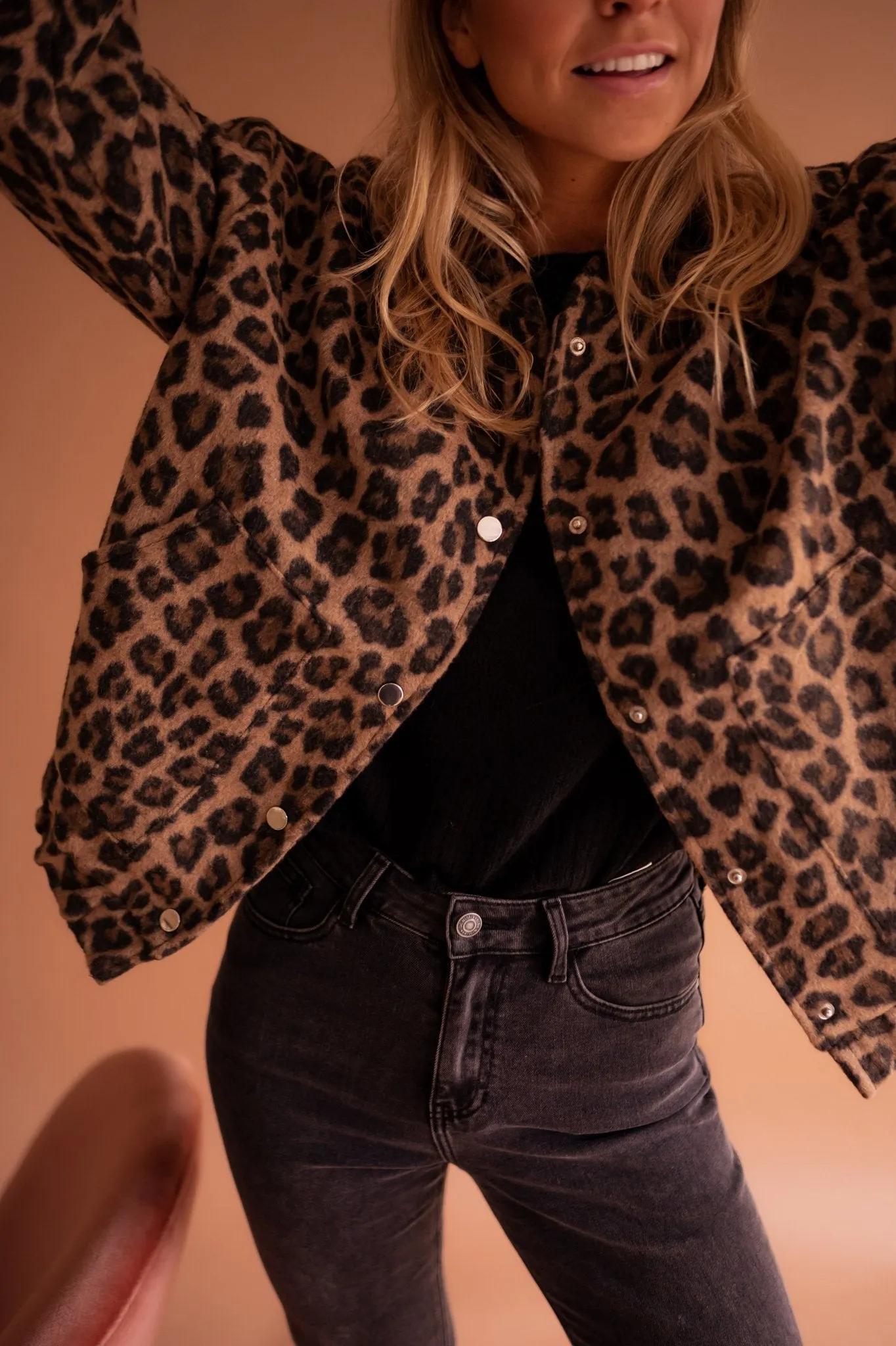 Lune | Trendy Jacket with Leopard Print