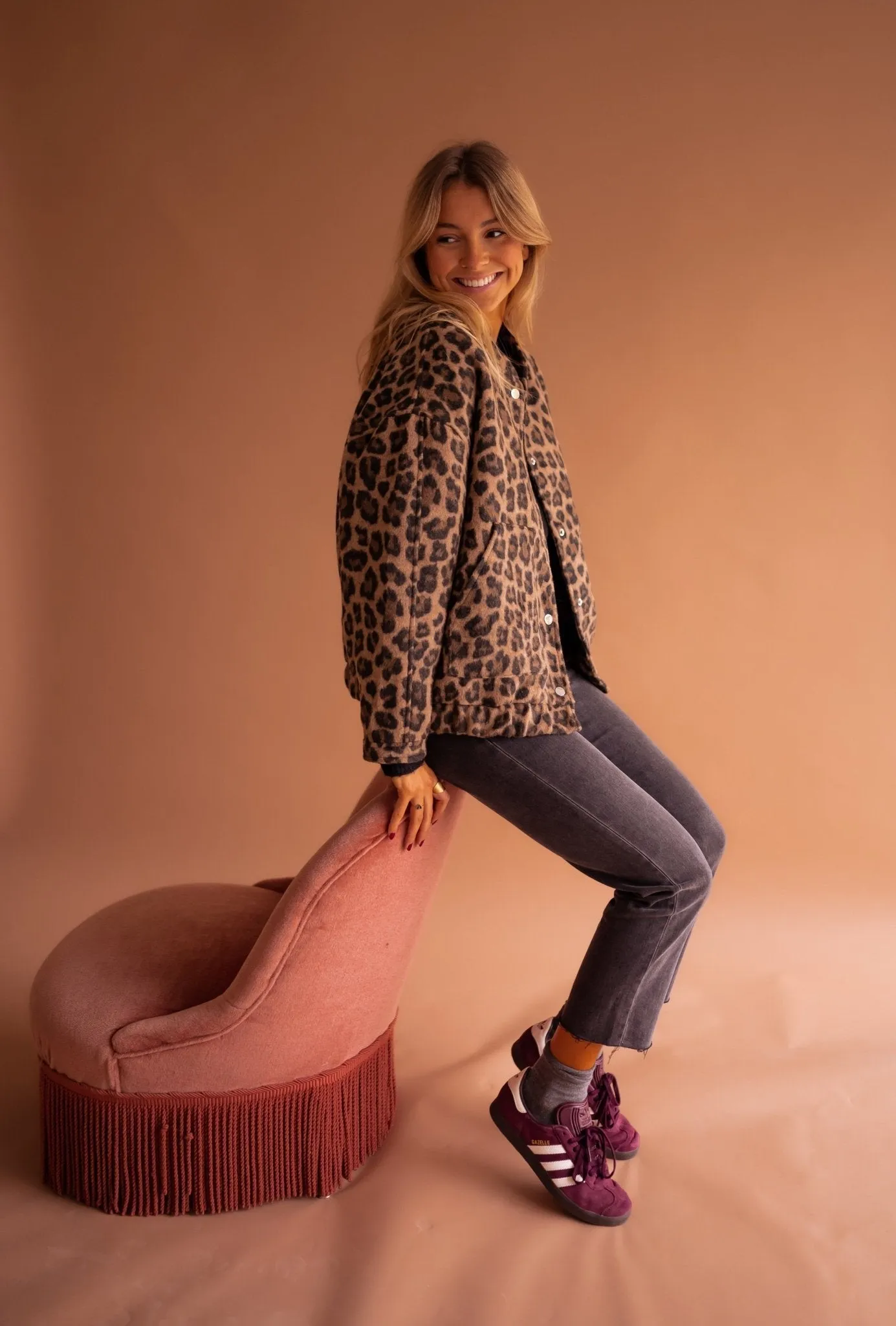 Lune | Trendy Jacket with Leopard Print