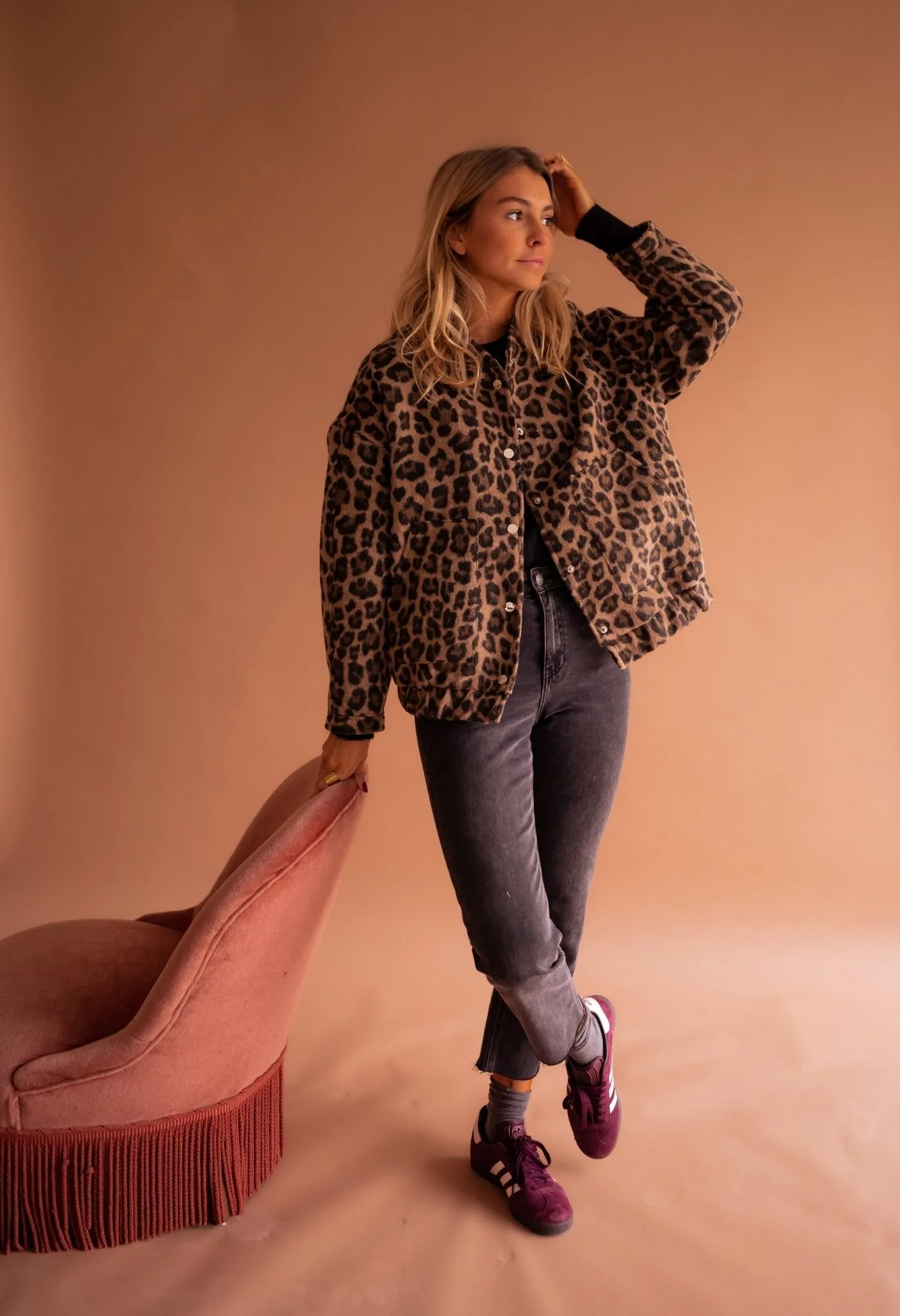 Lune | Trendy Jacket with Leopard Print