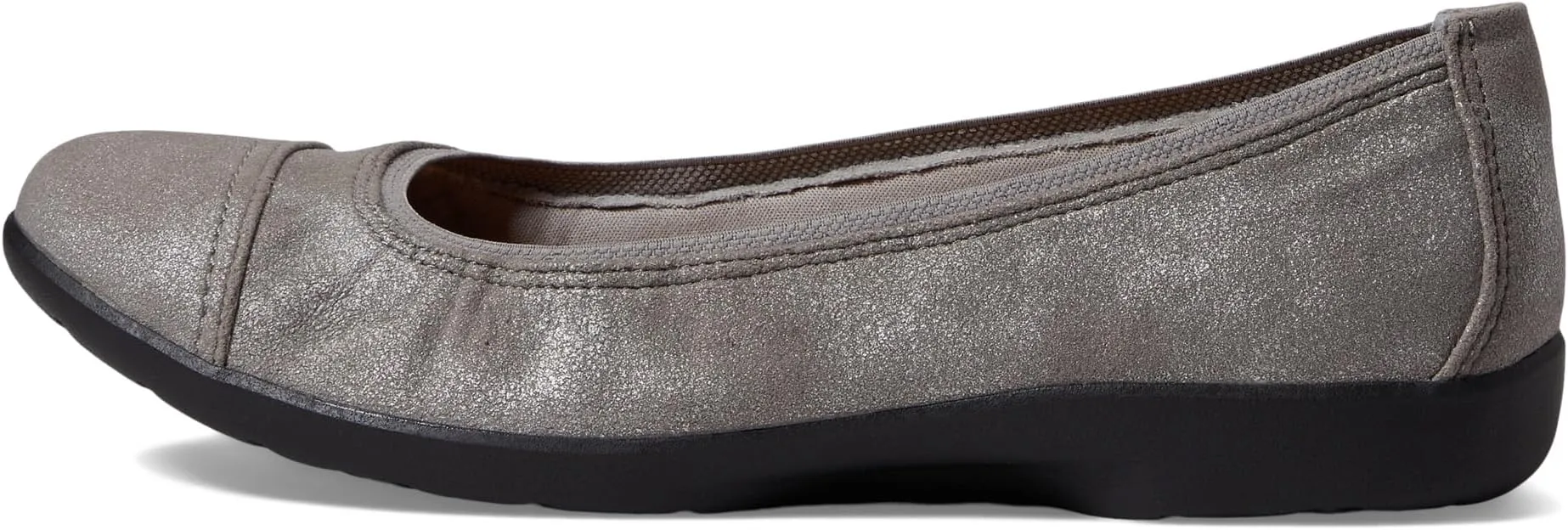 Meadow Opal Clarks Flats in Pewter Metallic