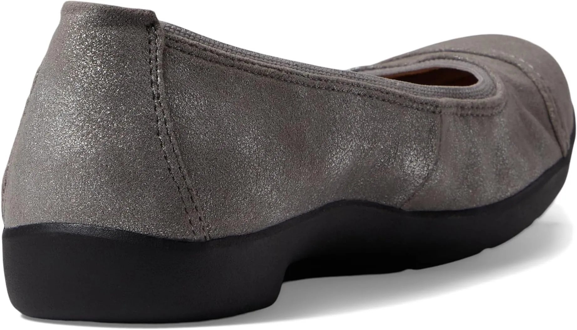 Meadow Opal Clarks Flats in Pewter Metallic