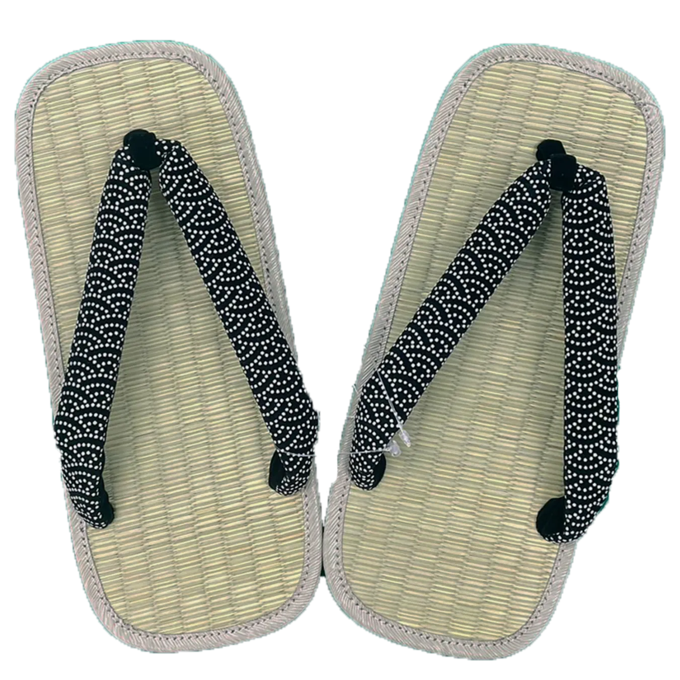 Men's Tatami setta sandals : Black Wave pattern