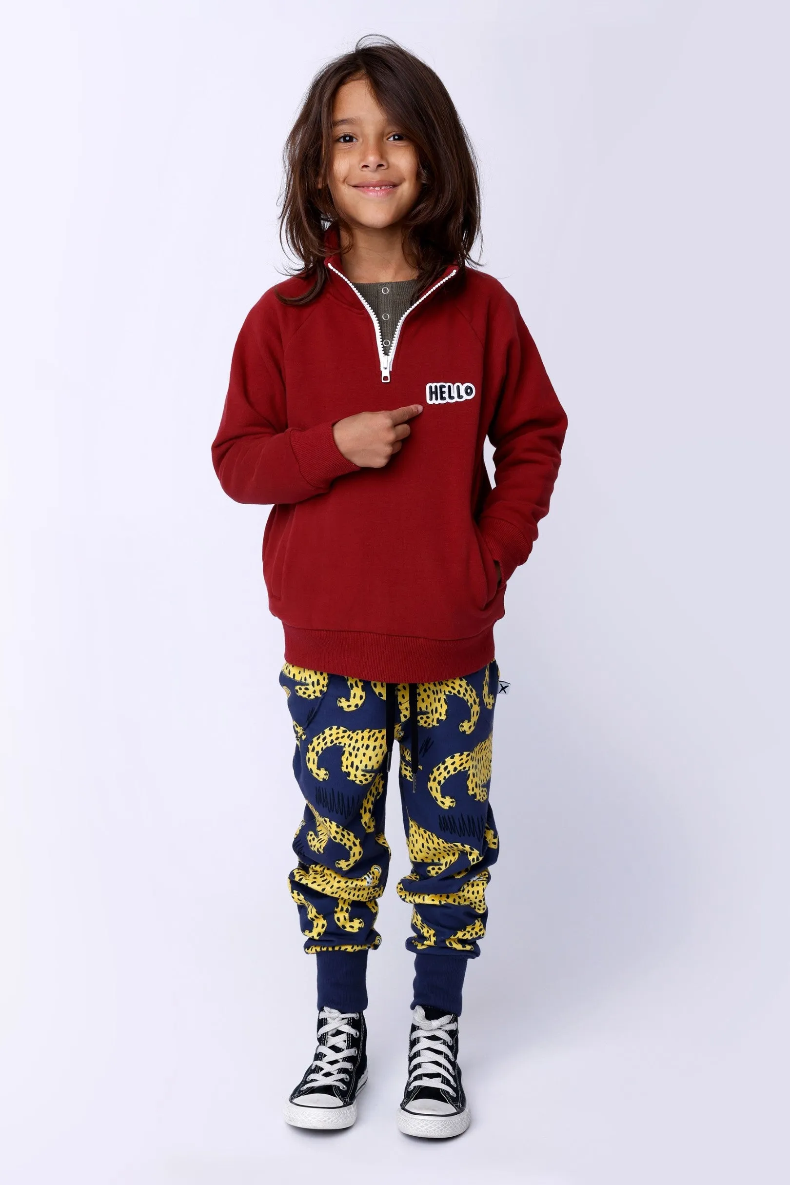 Minti Relaxing Cheetahs Trackies - Dark Blue