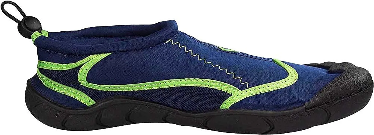 Norty Mens Aqua Sock Wave Water Shoes - 10 Color Combinations - Waterproof Slip-Ons for Pool, Beach and Sports