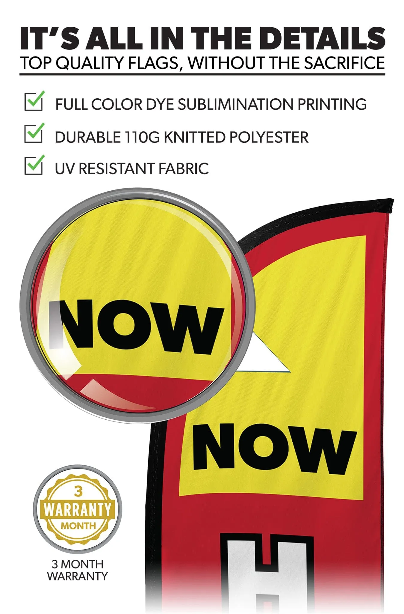 Now Hiring Feather Flag - 2 Pack w/ Ground Spike Pole Set