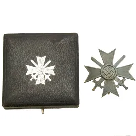 Original German WWII War Merit Cross KvK 1st Class with Swords by Steinhauer & Lück in Case