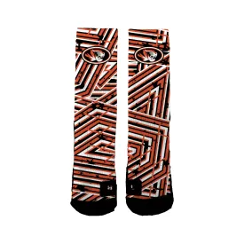 Osmond Lady Tigers Basketball Speckled Stripes Socks