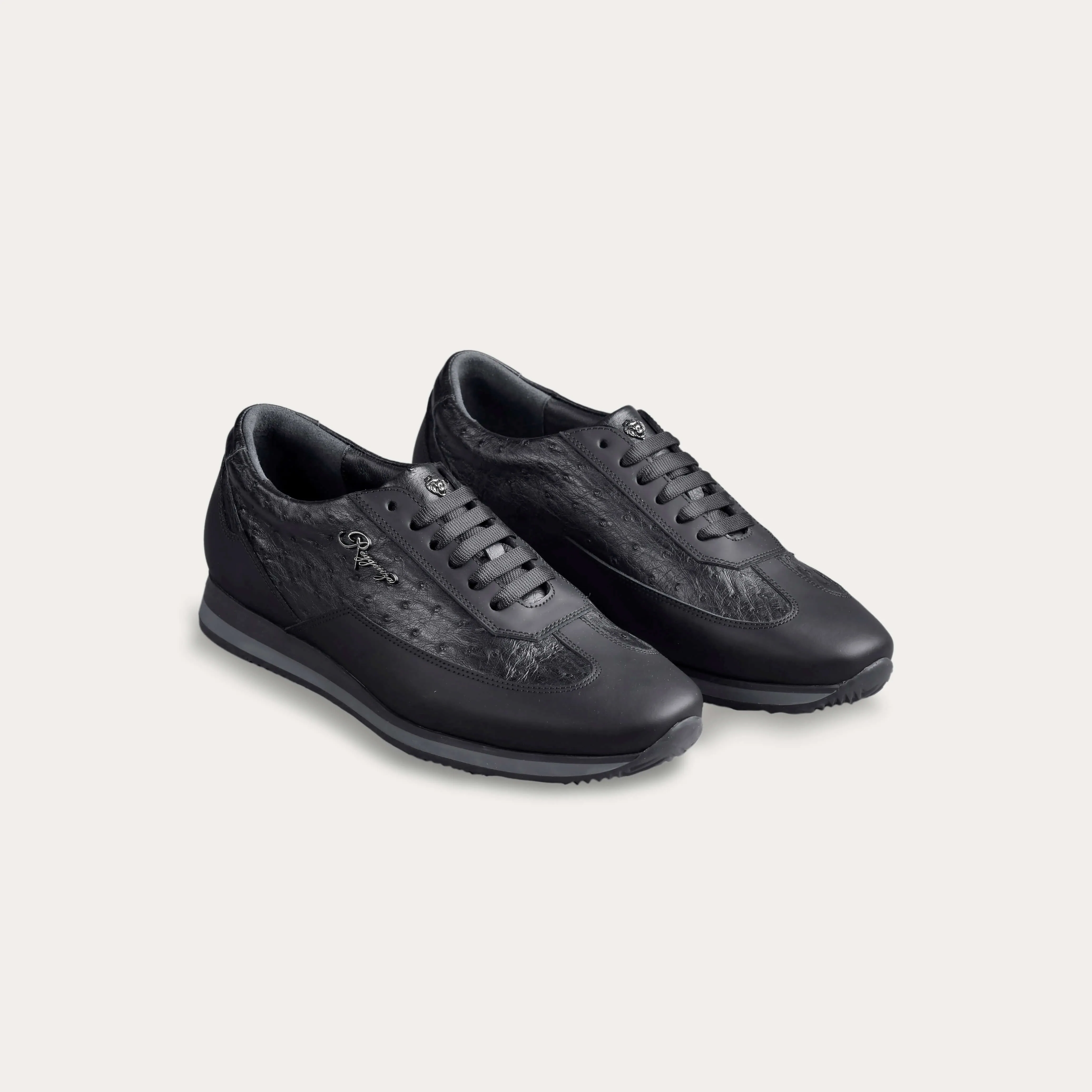 Ostrich Leather Runner Sneakers