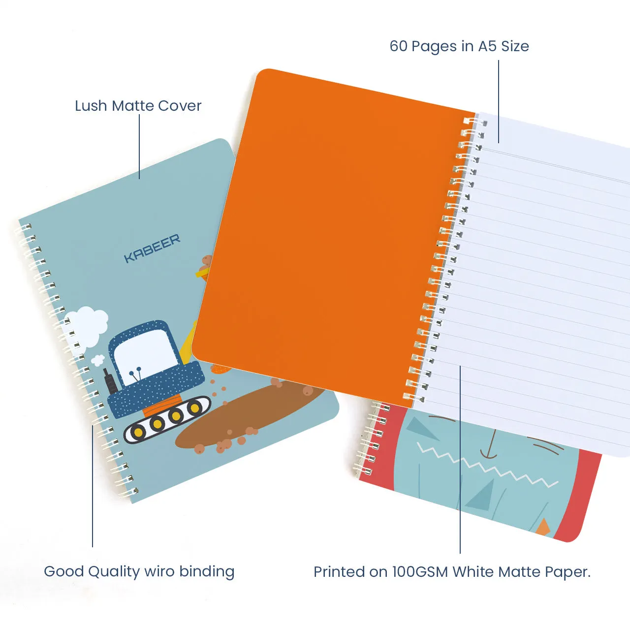 Personalised Spiral Notebook - Let's Build, Construction