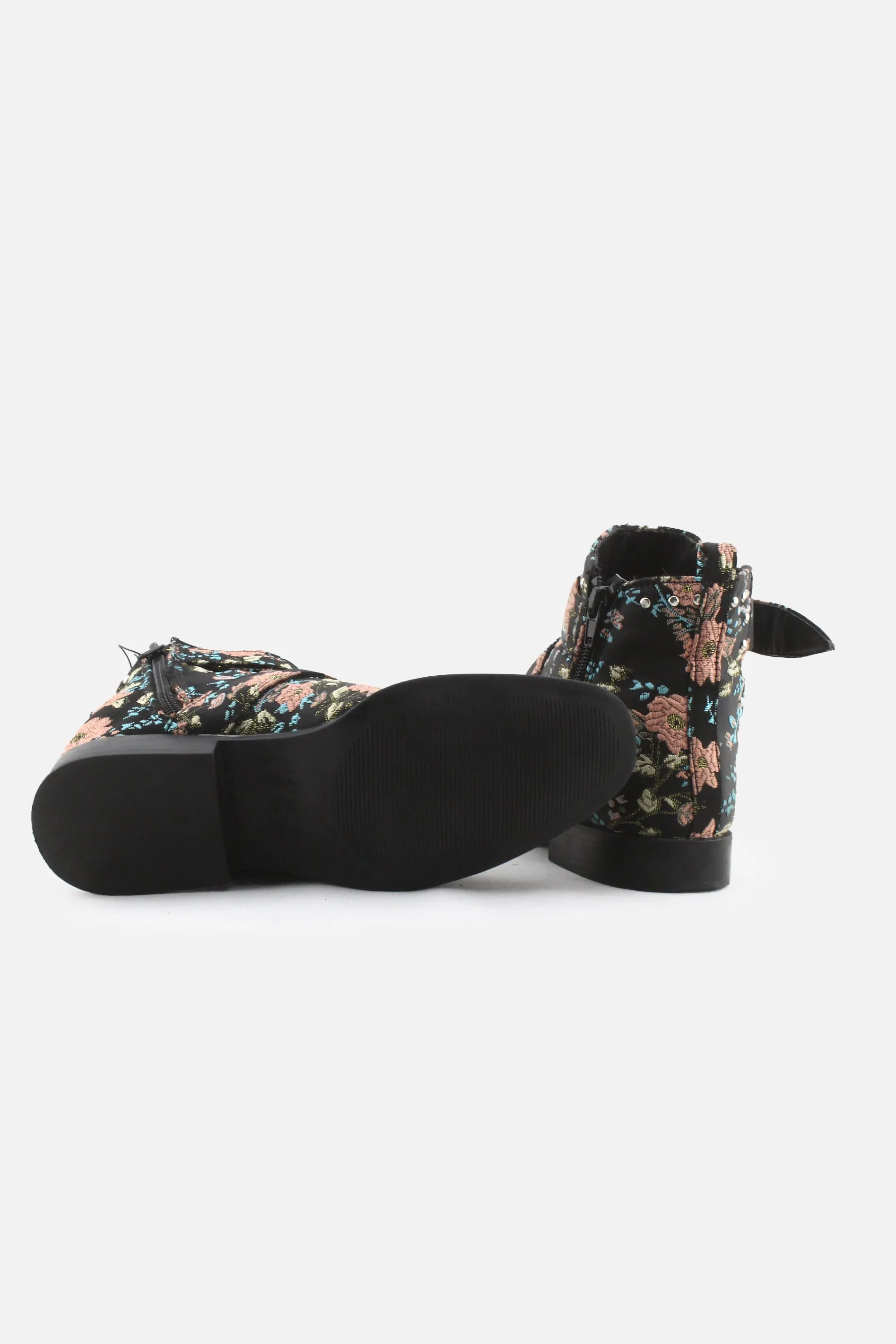 Primark Zipper Stretchable Buckle Straps Chelsea Ankle Boots | Textile