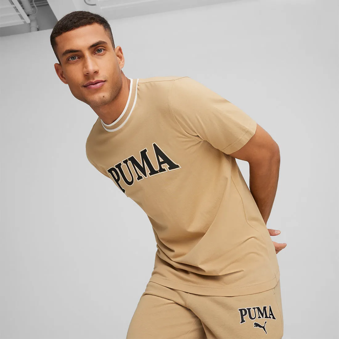 PUMA Squad Ghraphic Men's Round Neck Brown