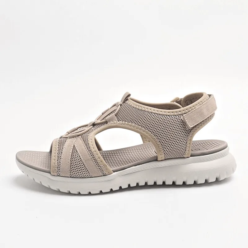 Sports Lady's Soft Flat Beach Sandals with Buckle Straps - SF0976