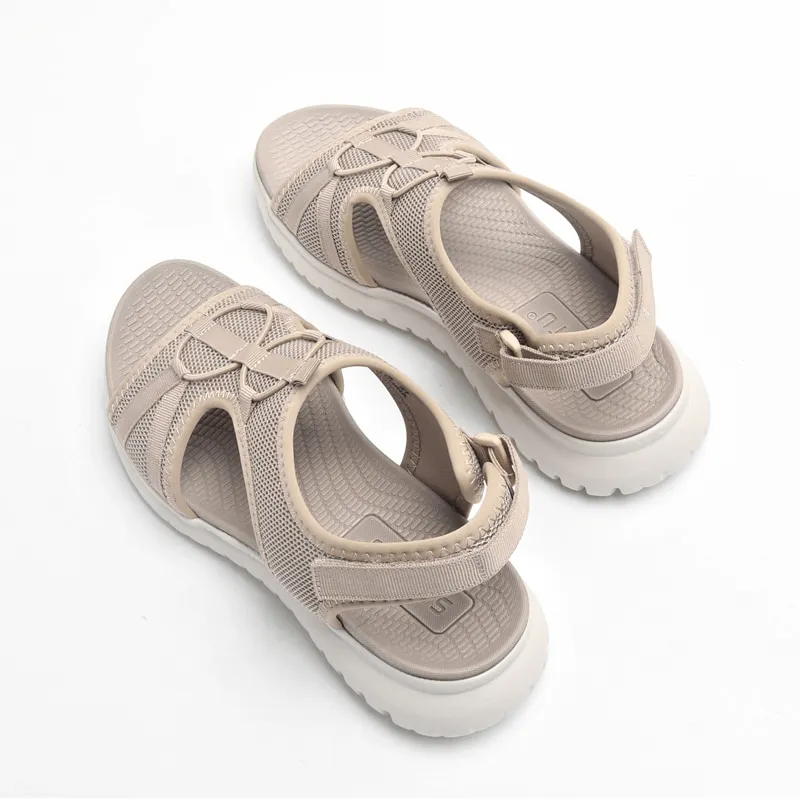 Sports Lady's Soft Flat Beach Sandals with Buckle Straps - SF0976