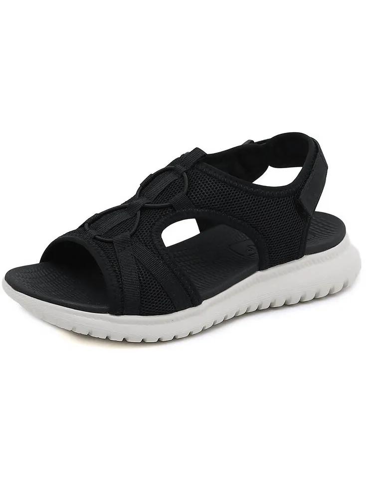 Sports Lady's Soft Flat Beach Sandals with Buckle Straps - SF0976