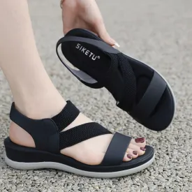 Sweet thick-soled seaside beach sandals