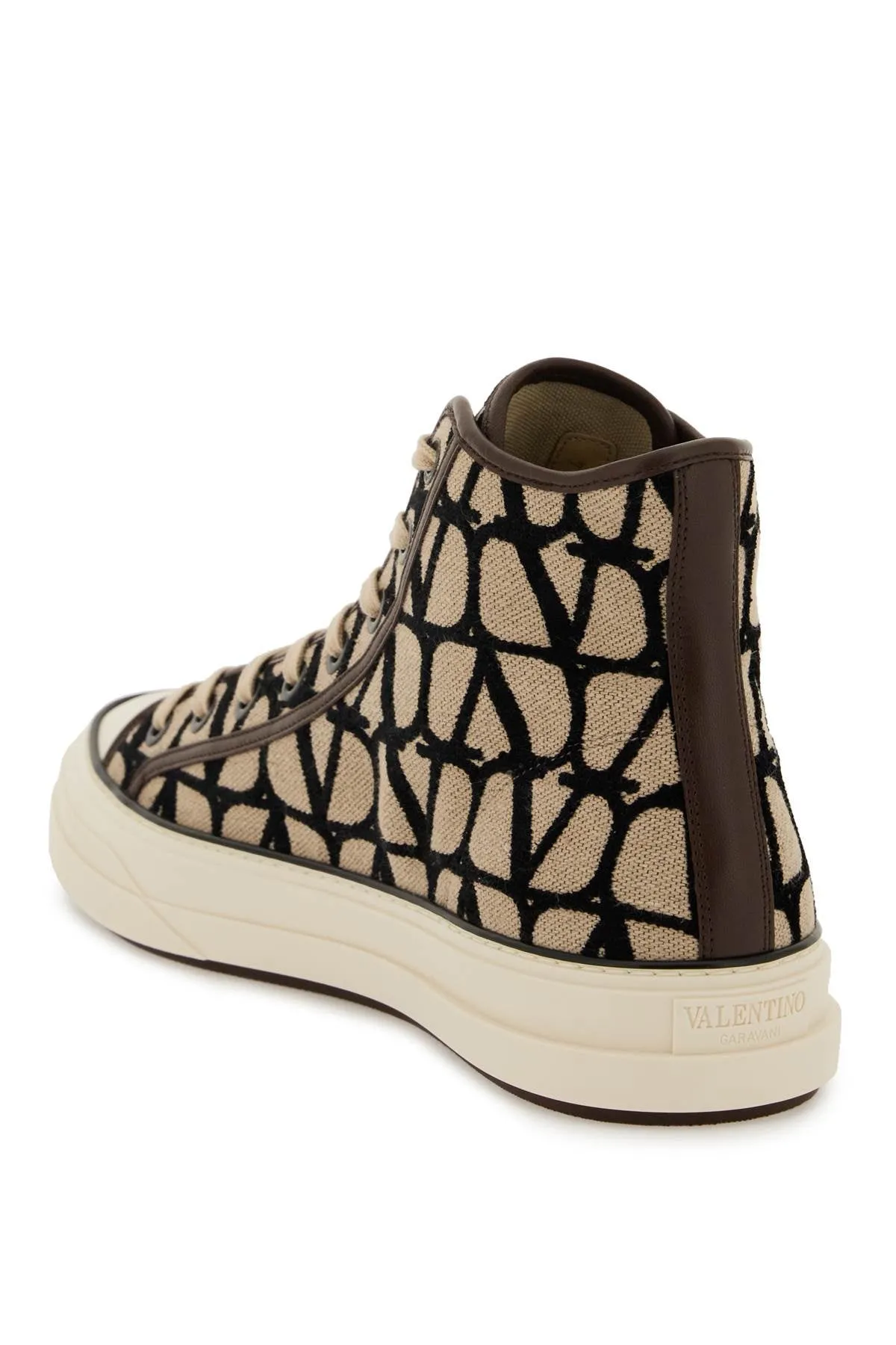 Valentino Garavani Totaloop Toile Iconographe High-Top Sneakers (Size - 42)
