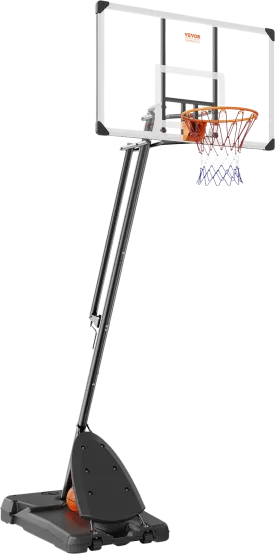 Vevor Basketball Hoop 7.6' to 10' Adjustable Height 54" Backboard with Stand Wheels and Fillable Base New