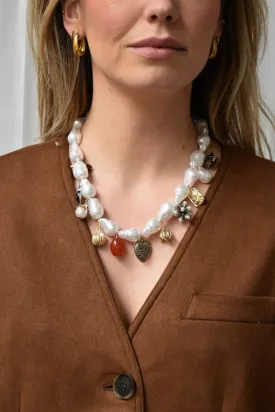 Vintage look necklace - Goud