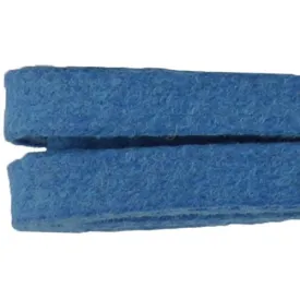 Waxed Cotton 1/4" Flat Dress Laces Custom Length with Tip - Neon Blue (1 Pair Pack) Shoelaces